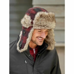 Best Pirce 💯 Vermont Country Store Faux Fur Bomber Hat For 👩 Women And Men Maroon 👏 -Outlet womens clothing Store unnamed file 806