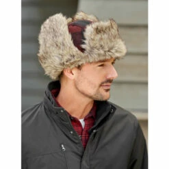 Best Pirce 💯 Vermont Country Store Faux Fur Bomber Hat For 👩 Women And Men Maroon 👏 -Outlet womens clothing Store unnamed file 808