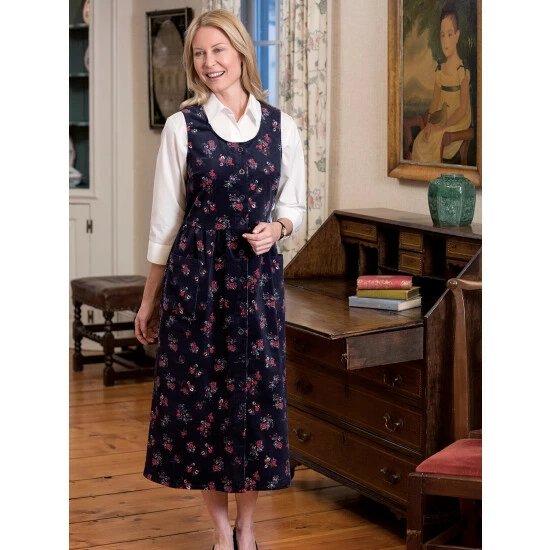 Best reviews of ⭐ Vermont Country Store Button-Front Corduroy Navy Floral Jumper ❤️ 2 Best reviews of ⭐ Vermont Country Store Button-Front Corduroy Navy Floral Jumper ❤️ - Image 2