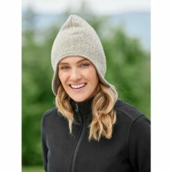 Flash Sale ⭐ Vermont Country Store Men's And 👩 Women's Ragg Sherpa Hat Oatmeal 😀 -Outlet womens clothing Store unnamed file 873