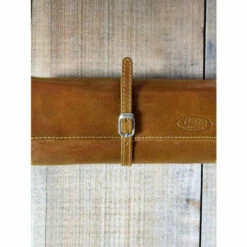 Wholesale 🔥 Vermont Country Store Italian Leather Jewelry Roll Brown ❤️