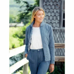 Deals 🥰 Vermont Country Store 👩 Women's Quilted Jacket Blue 🛒