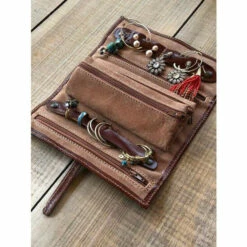 Wholesale 🔥 Vermont Country Store Italian Leather Jewelry Roll Brown ❤️ -Outlet womens clothing Store unnamed file 884